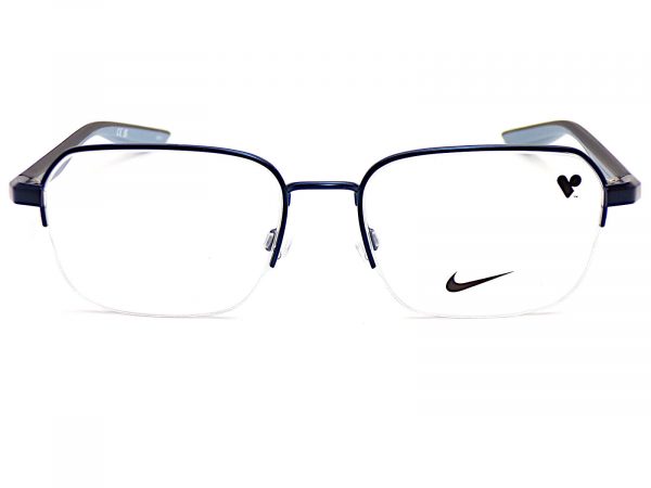 Nike Reading Glasses Semi Rimless Satin Navy Blue 8152 410 - Image 3